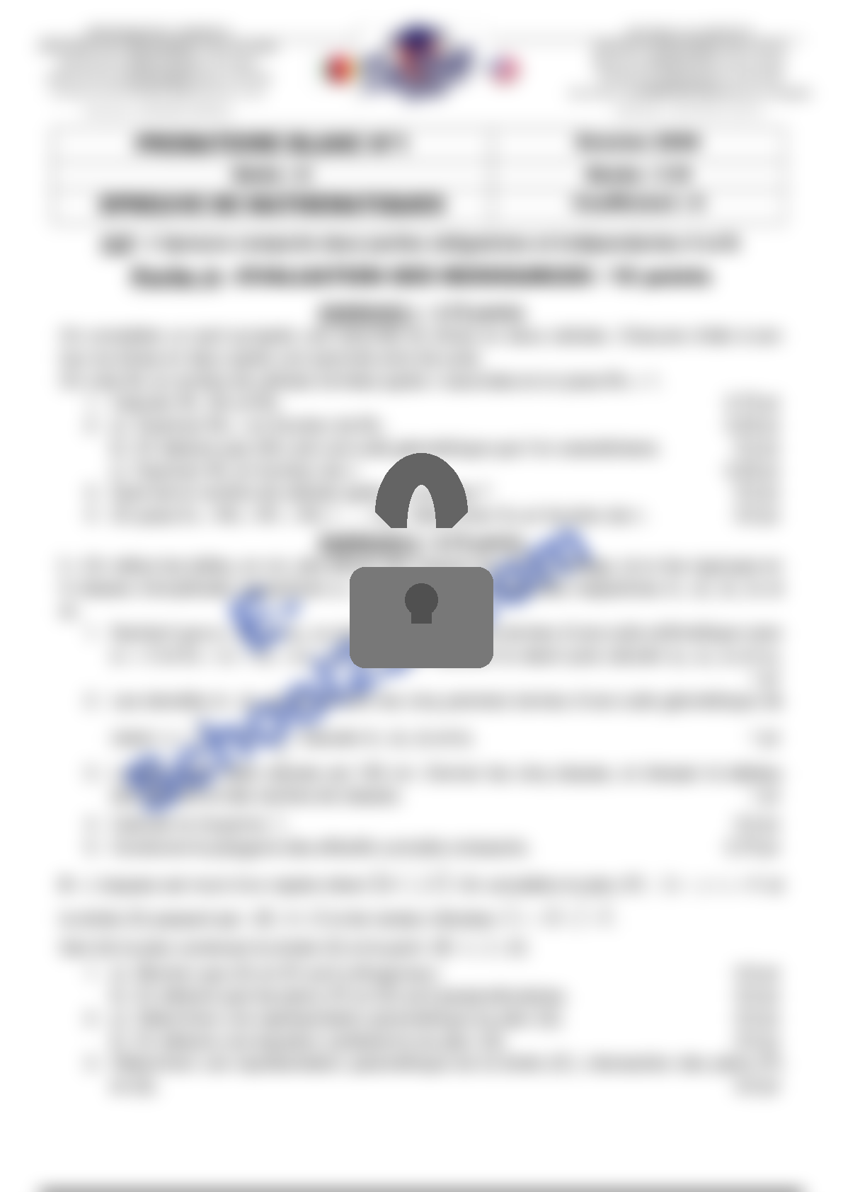 EPREUVE ZERO BACC D & TI 2021