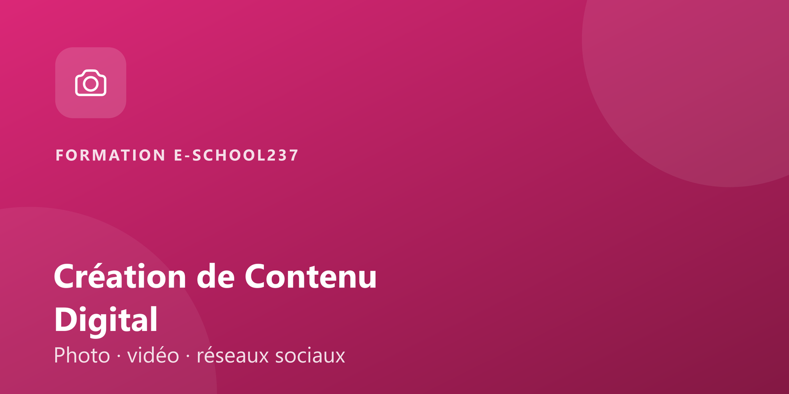 Création de contenu digital & réseaux sociaux