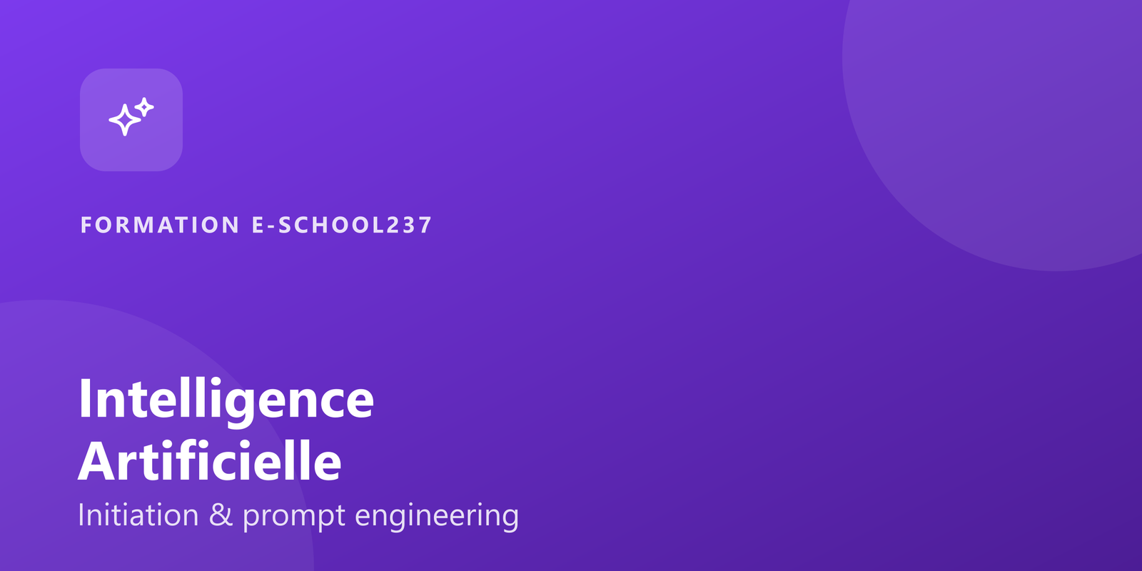 Initiation à l'Intelligence Artificielle